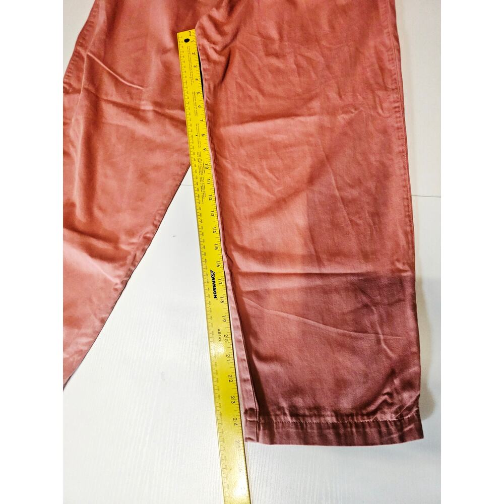 Vintage 90's Orvis Cotton Tapered Pant Salmon Pink Elastic Waist Women's M 3769 - Picture 6 of 8